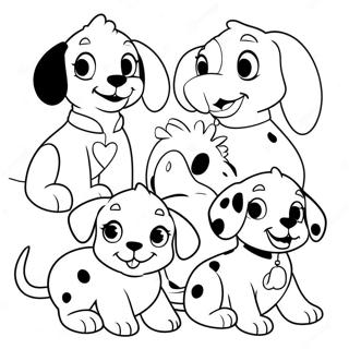 Page A Colorier Des Chiots 101 Dalmatiens Mignons 63390-52464