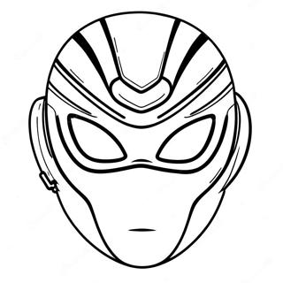 Masque De Power Ranger Pages À Colorier