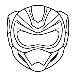 Page A Colorier Masque De Power Ranger Colore 63450-52510