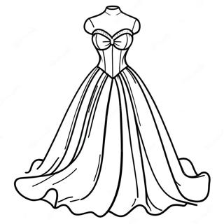 Page A Colorier Robe De Bal Elegante 63460-52506