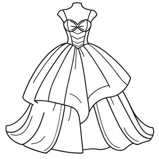 Page A Colorier Robe De Bal Elegante 63460-52507