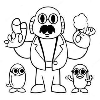 Page A Colorier Dr Robotnik Malefique Avec Des Robots Minions 63470-52559