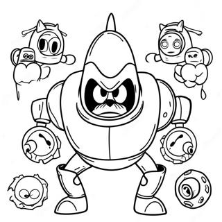 Page A Colorier Dr Robotnik Malefique Avec Des Robots Minions 63470-52560