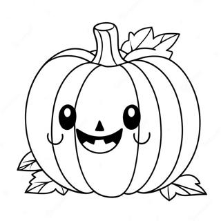 Page A Colorier Citrouille Dhalloween Mignonne 63480-52519