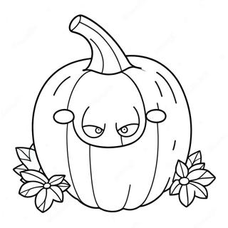 Page A Colorier Citrouille Dhalloween Mignonne 63480-52520