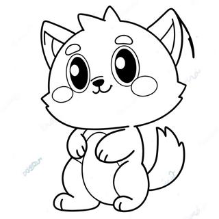 Page A Colorier Personnage Furry Anime Mignon 63490-52531