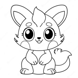 Page A Colorier Personnage Furry Anime Mignon 63490-52532