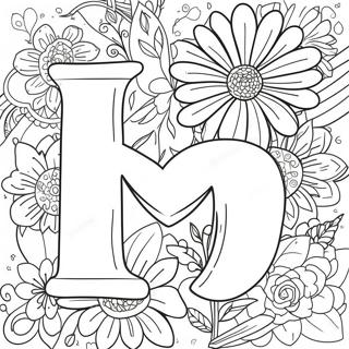 Lettre De Fleurs Pour Adultes Pages À Colorier