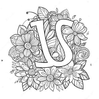 Page A Colorier De Lettre Fleur 63599-52618