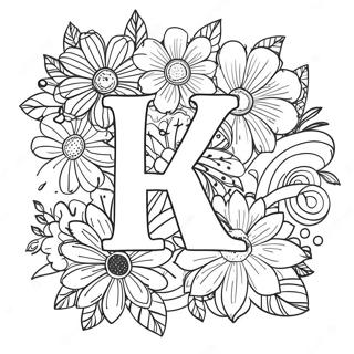 Page A Colorier De Lettre Fleur 63599-52619