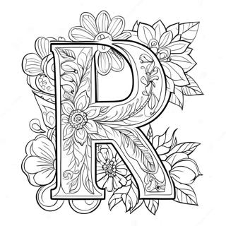 Page A Colorier De Lettre Fleur 63599-52620