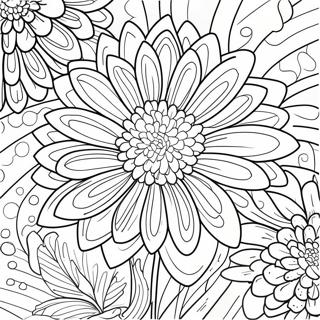 Chrysanthème Pages À Colorier