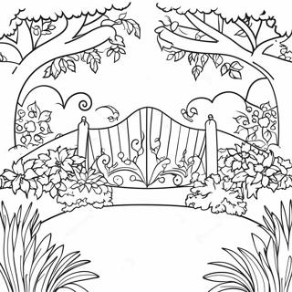 Page A Colorier De Scene De Jardin Victorien 63639-52651