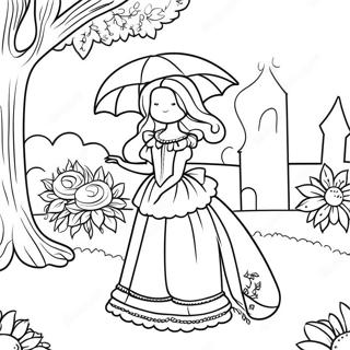 Page A Colorier De Scene De Jardin Victorien 63639-52652