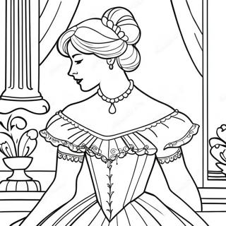 Page A Colorier De Dame Victorienne Elegante En Robe 63640-52656