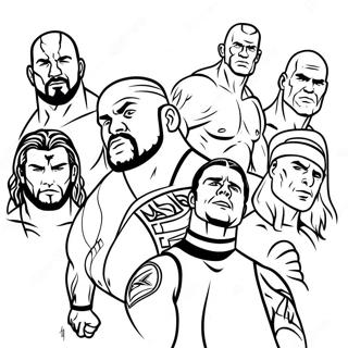 Page A Colorier Des Superstars De La Wwe En Action 6365-5181