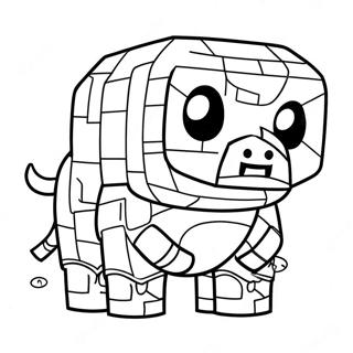 Mignon Piglin De Minecraft Avec De Lor A Colorier 63670-52690