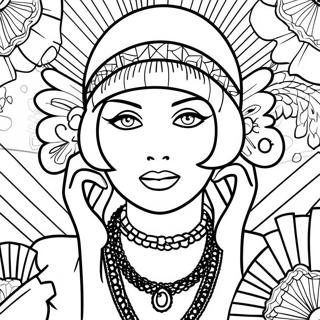 Page A Colorier Fille Flapper Des Annees 20 63709-52710