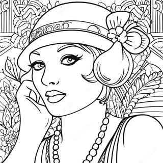 Page A Colorier Fille Flapper Des Annees 20 63709-52711