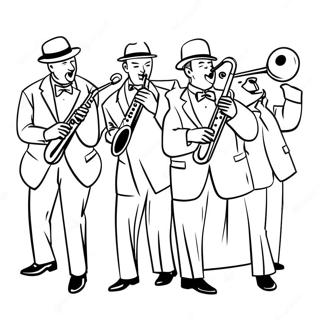 Page A Colorier Orchestre De Jazz Des Annees 20 63710-52706