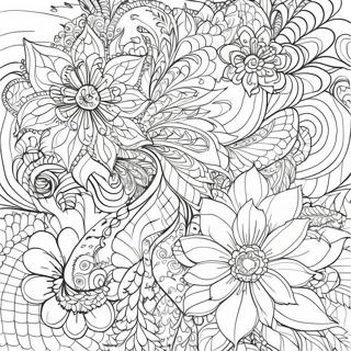 Page A Colorier Tatouage Floral Complexe 63740-52731