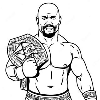 Page A Colorier Du Champion De La Wwe 6375-5190