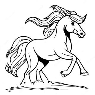 Page A Colorier Cheval Sauvage Au Galop 63760-52765