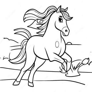 Page A Colorier Cheval Sauvage Au Galop 63760-52767