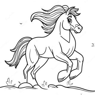 Page A Colorier Cheval Sauvage Au Galop 63760-52768