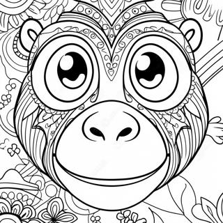 Page A Colorier Visage De Singe 63769-52740