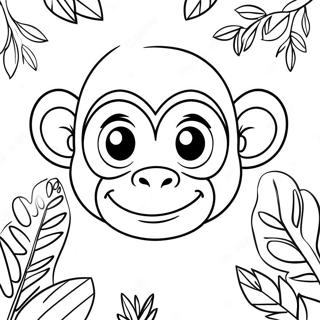 Page A Colorier Visage De Singe Mignon 63770-52757