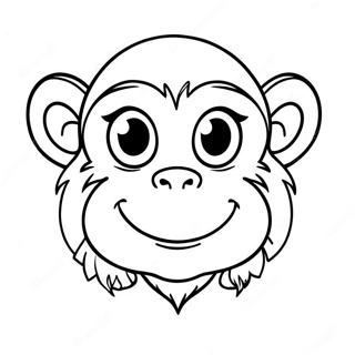 Page A Colorier Visage De Singe Mignon 63770-52758