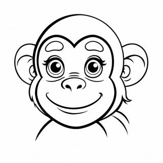 Page A Colorier Visage De Singe Mignon 63770-52759