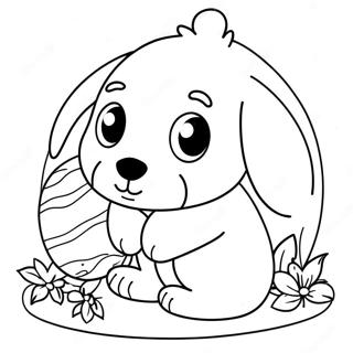 Page A Colorier De Chiot De Paques 63839-52812