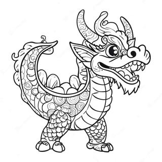 Page A Colorier De La Danse Du Dragon Festive 6385-5102