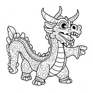 Page A Colorier De La Danse Du Dragon Festive 6385-5103