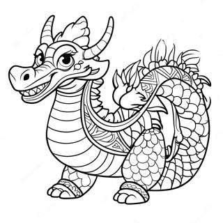 Page A Colorier De La Danse Du Dragon Festive 6385-5197