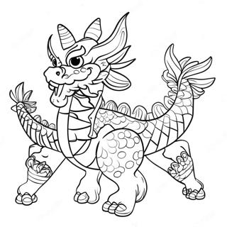 Page A Colorier De La Danse Du Dragon Festive 6385-5199