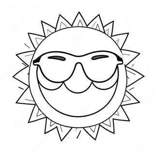 Page A Colorier De Soleil Brillant Avec Des Lunettes De Soleil 63860-52829