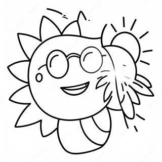 Page A Colorier De Soleil Brillant Avec Des Lunettes De Soleil 63860-52830