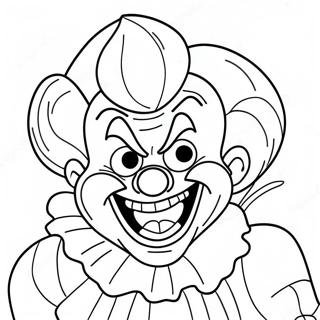 Page A Colorier Clowns Tueur Effrayants En Action 63900-52854