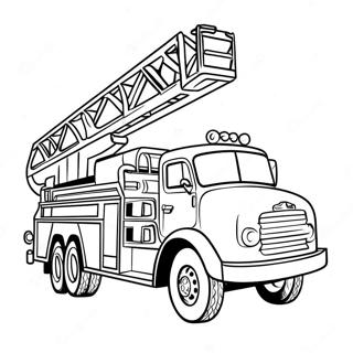 Page A Colorier Camion De Pompiers Rouge Brillant 63920-52879