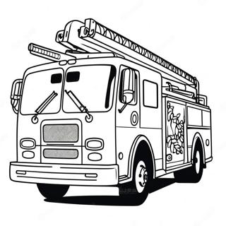 Page A Colorier Camion De Pompiers Rouge Brillant 63920-52880