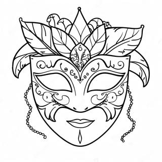 Masque De Mardi Gras Pages À Colorier