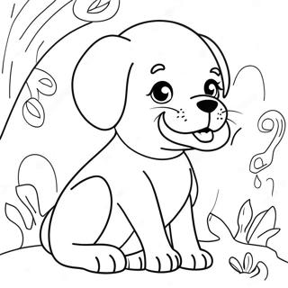 Page A Colorier Dun Chiot Labrador Joueur 6395-5109