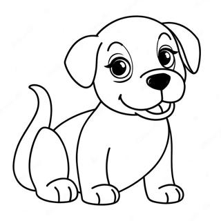 Page A Colorier Dun Chiot Labrador Joueur 6395-5110