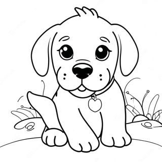 Page A Colorier Dun Chiot Labrador Joueur 6395-5111