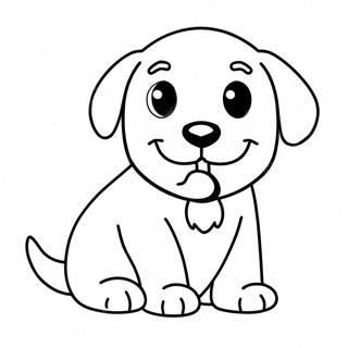 Page A Colorier Dun Chiot Labrador Joueur 6395-5112