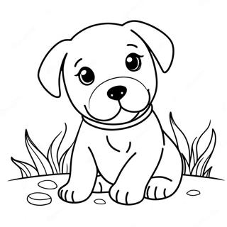 Page A Colorier Dun Chiot Labrador Joueur 6395-5207