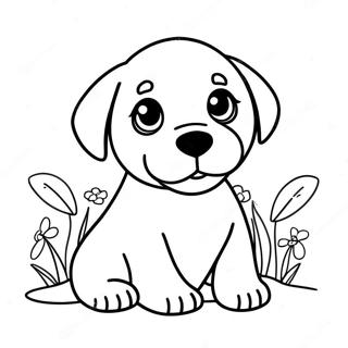Page A Colorier Dun Chiot Labrador Joueur 6395 5208